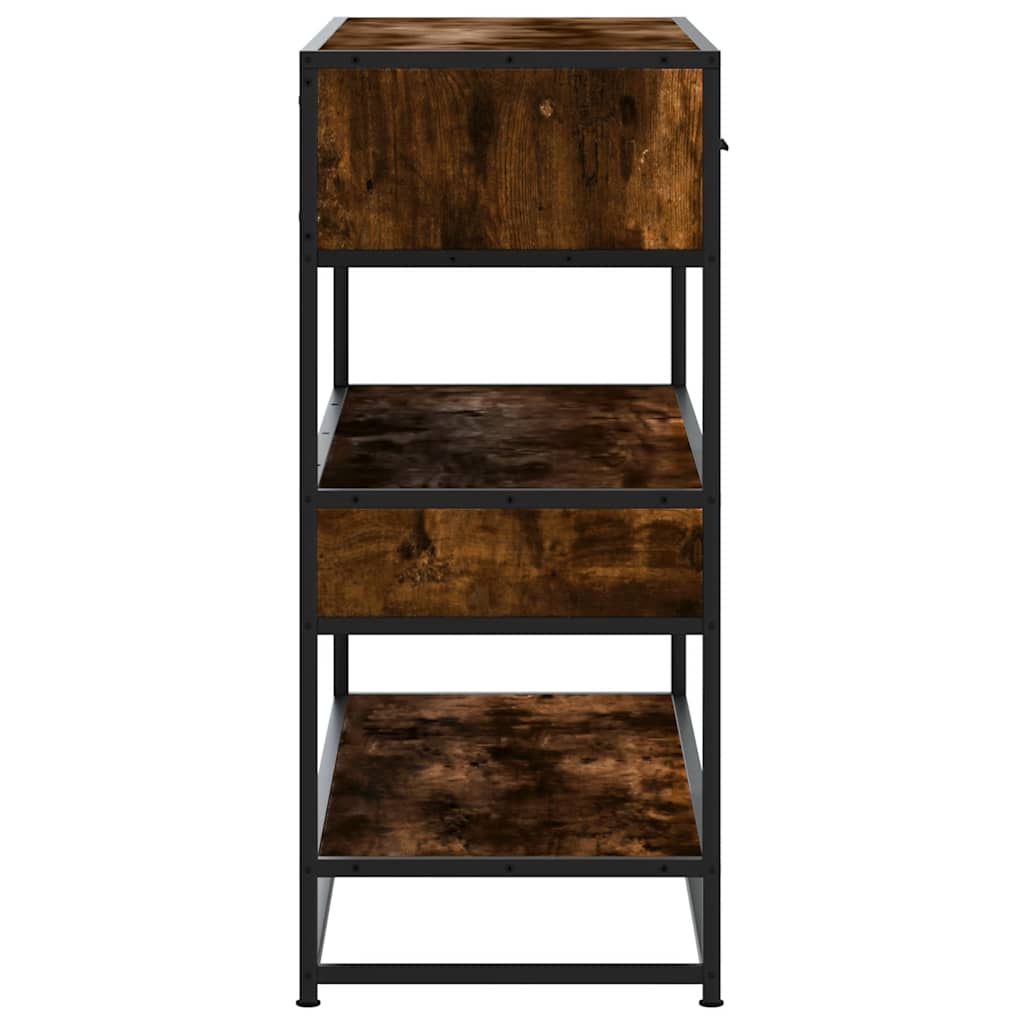 vidaXL Wandtafel 90x35x80 cm bewerkt hout zwart