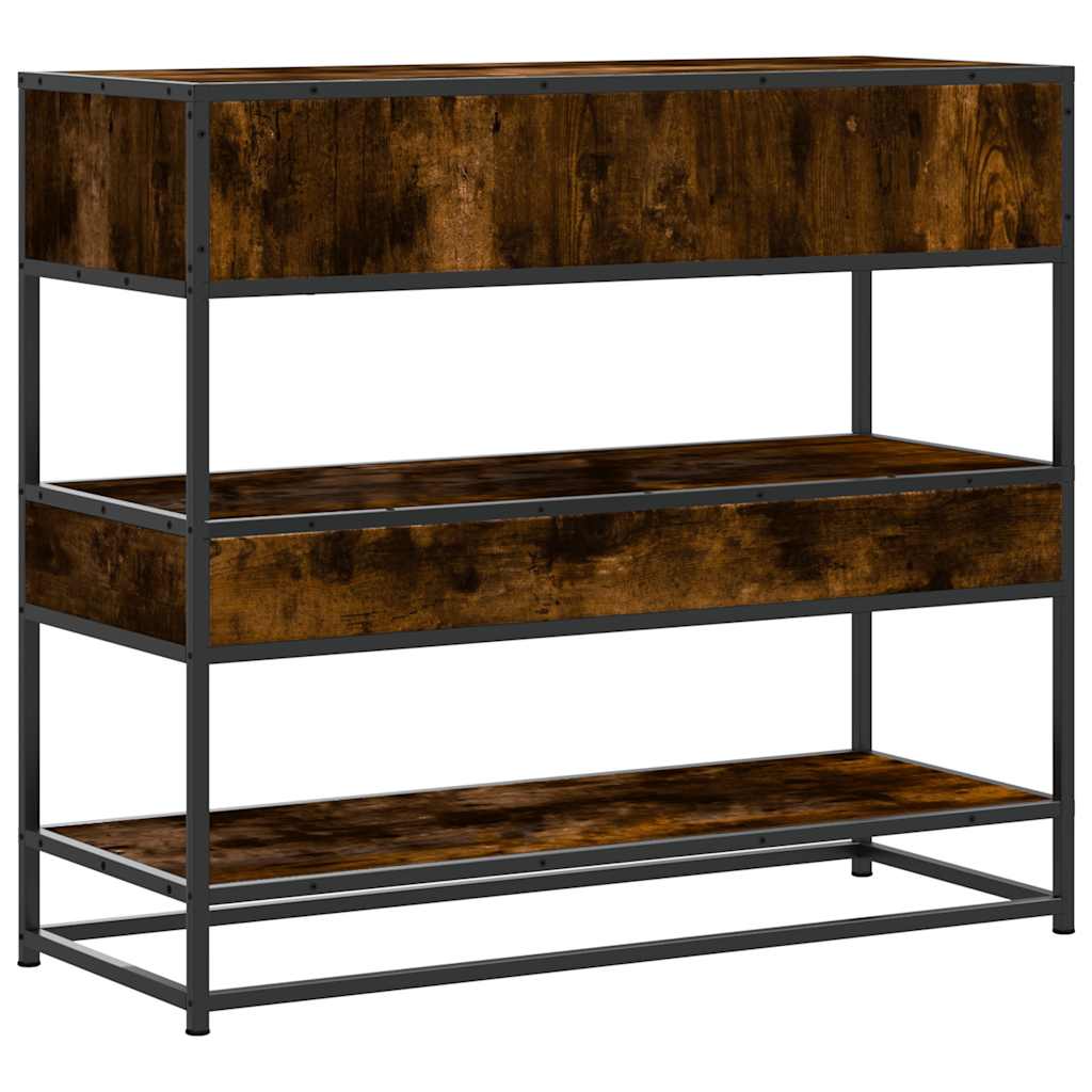 vidaXL Wandtafel 90x35x80 cm bewerkt hout zwart