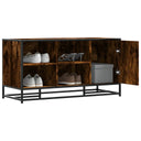 vidaXL Schoenenbank 100x40x53,5 cm bewerkt hout en metaal zwart