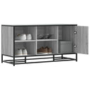 vidaXL Schoenenbank 100x40x53,5 cm bewerkt hout en metaal zwart