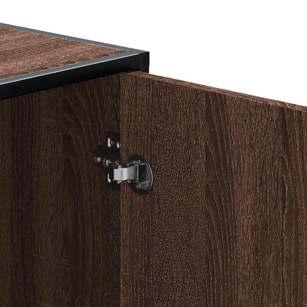 vidaXL Schoenenbank 100x40x53,5 cm bewerkt hout en metaal zwart
