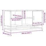 vidaXL Schoenenbank 100x40x53,5 cm bewerkt hout en metaal zwart