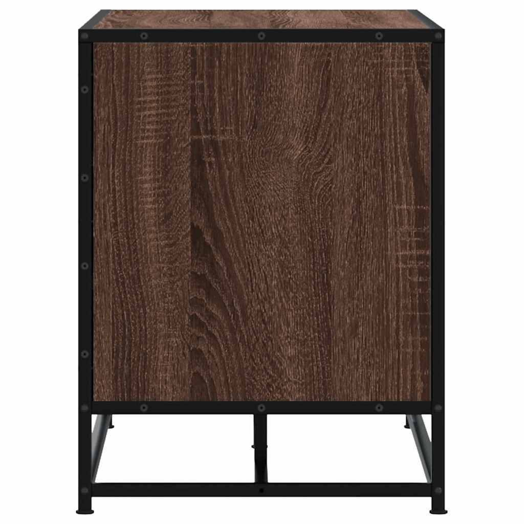 vidaXL Schoenenbank 100x40x53,5 cm bewerkt hout en metaal zwart