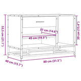 vidaXL Schoenenbank 80x40x53,5 cm bewerkt hout en metaal zwart