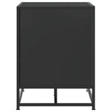 vidaXL Schoenenbank 80x40x53,5 cm bewerkt hout en metaal zwart