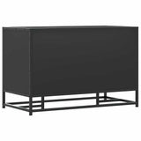 vidaXL Schoenenbank 80x40x53,5 cm bewerkt hout en metaal zwart