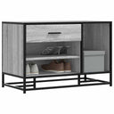 vidaXL Schoenenbank 80x40x53,5 cm bewerkt hout en metaal zwart
