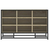 vidaXL Schoenenbank 84x40x53,5 cm bewerkt hout en metaal zwart