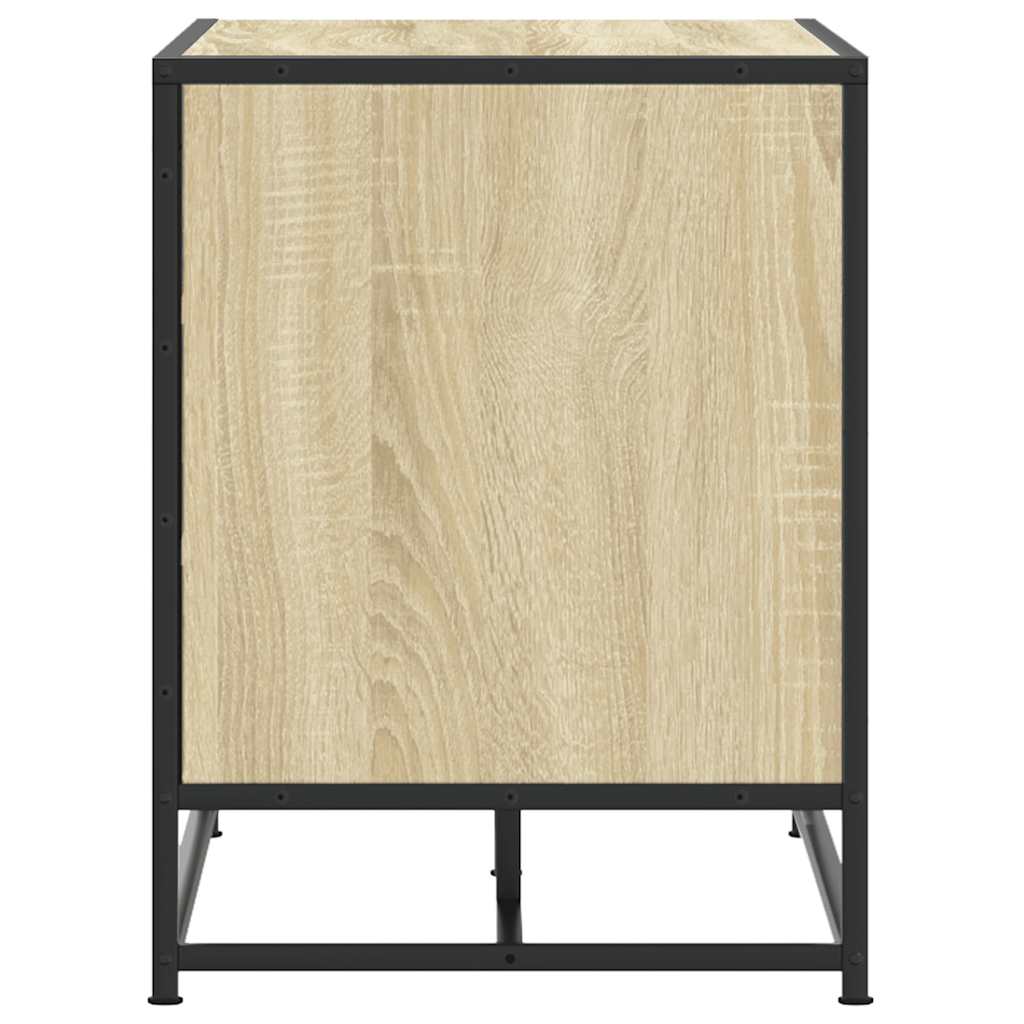 vidaXL Schoenenbank 84x40x53,5 cm bewerkt hout en metaal zwart