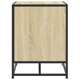 vidaXL Schoenenbank 84x40x53,5 cm bewerkt hout en metaal zwart