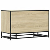 vidaXL Schoenenbank 84x40x53,5 cm bewerkt hout en metaal zwart