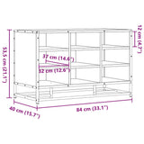 vidaXL Schoenenbank 84x40x53,5 cm bewerkt hout en metaal zwart