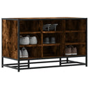 vidaXL Schoenenbank 84x40x53,5 cm bewerkt hout en metaal zwart