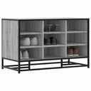vidaXL Schoenenbank 84x40x53,5 cm bewerkt hout en metaal zwart