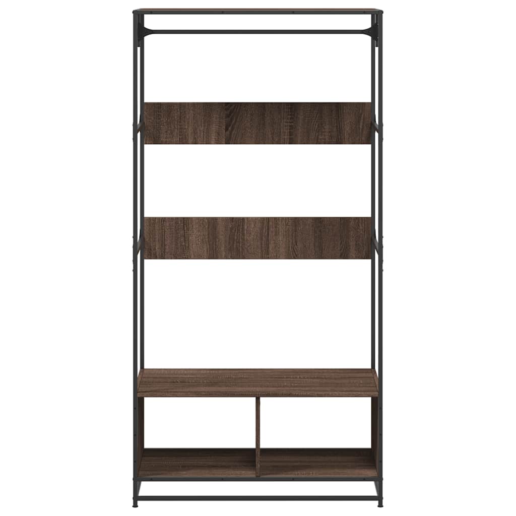 vidaXL Kledingkast 90x50x180 cm bewerkt hout zwart