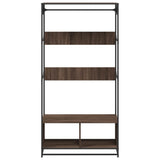 vidaXL Kledingkast 90x50x180 cm bewerkt hout zwart