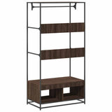 vidaXL Kledingkast 90x50x180 cm bewerkt hout zwart