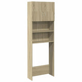 vidaXL Wasmachinekast 64x25,5x190 cm bewerkt hout wit