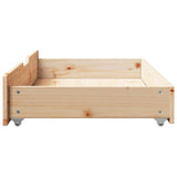 vidaXL Under-bed drawers 2 pcs with wheels 95x55x17 cm solid pine wood