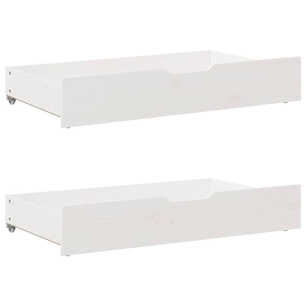 vidaXL Under-bed drawers 2 pcs with wheels 95x55x17 cm solid pine wood