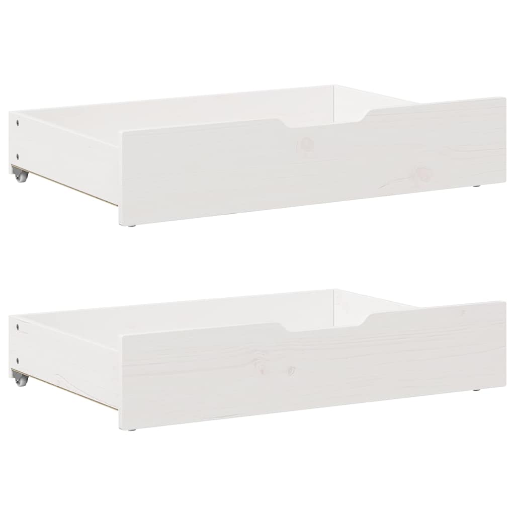 vidaXL Under-bed drawers 2 pcs with wheels 95x55x17 cm solid pine wood
