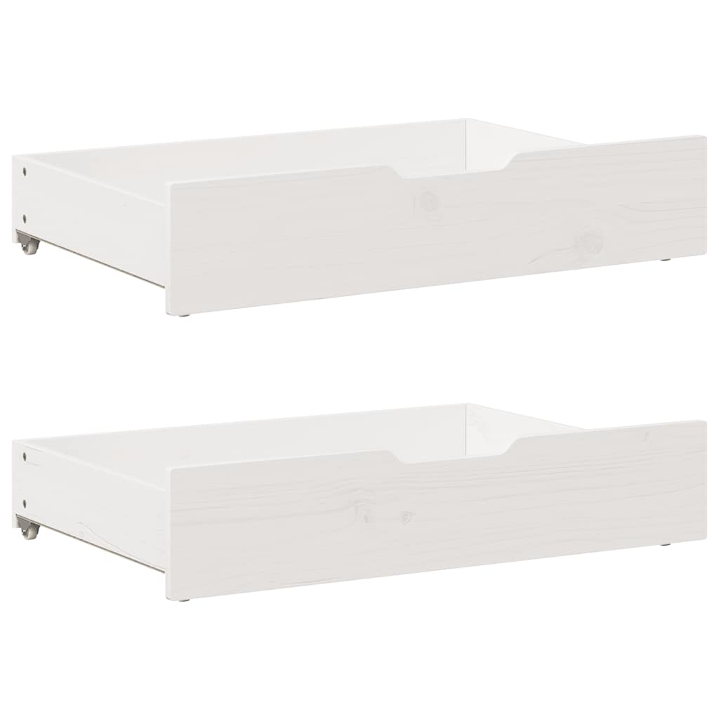 vidaXL Under-bed drawers 2 pcs with wheels 95x55x17 cm solid pine wood