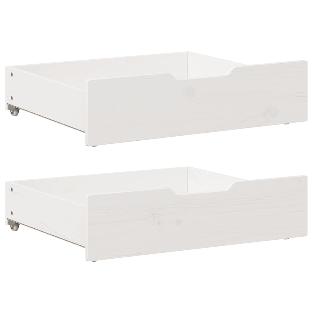 vidaXL Under-bed drawers 2 pcs with wheels 95x55x17 cm solid pine wood