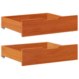 vidaXL Under-bed drawers 2 pcs with wheels 95x55x17 cm solid pine wood
