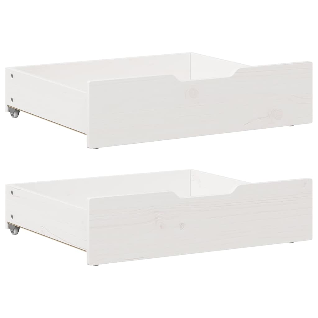 vidaXL Under-bed drawers 2 pcs with wheels 95x55x17 cm solid pine wood