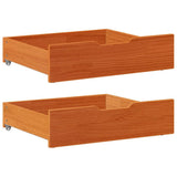vidaXL Under-bed drawers 2 pcs with wheels 95x55x17 cm solid pine wood