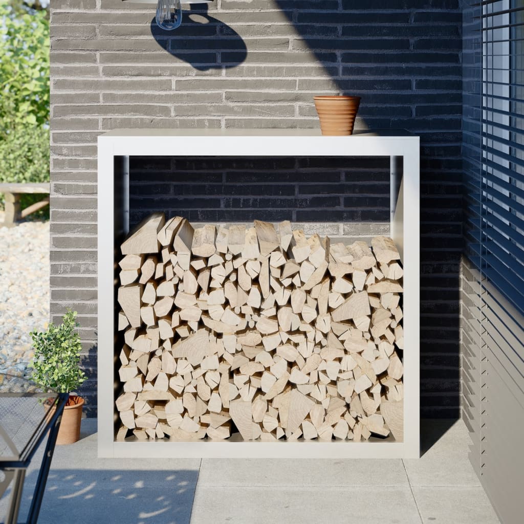 vidaXL Haardhoutrek 100x40x100 cm staal zwart