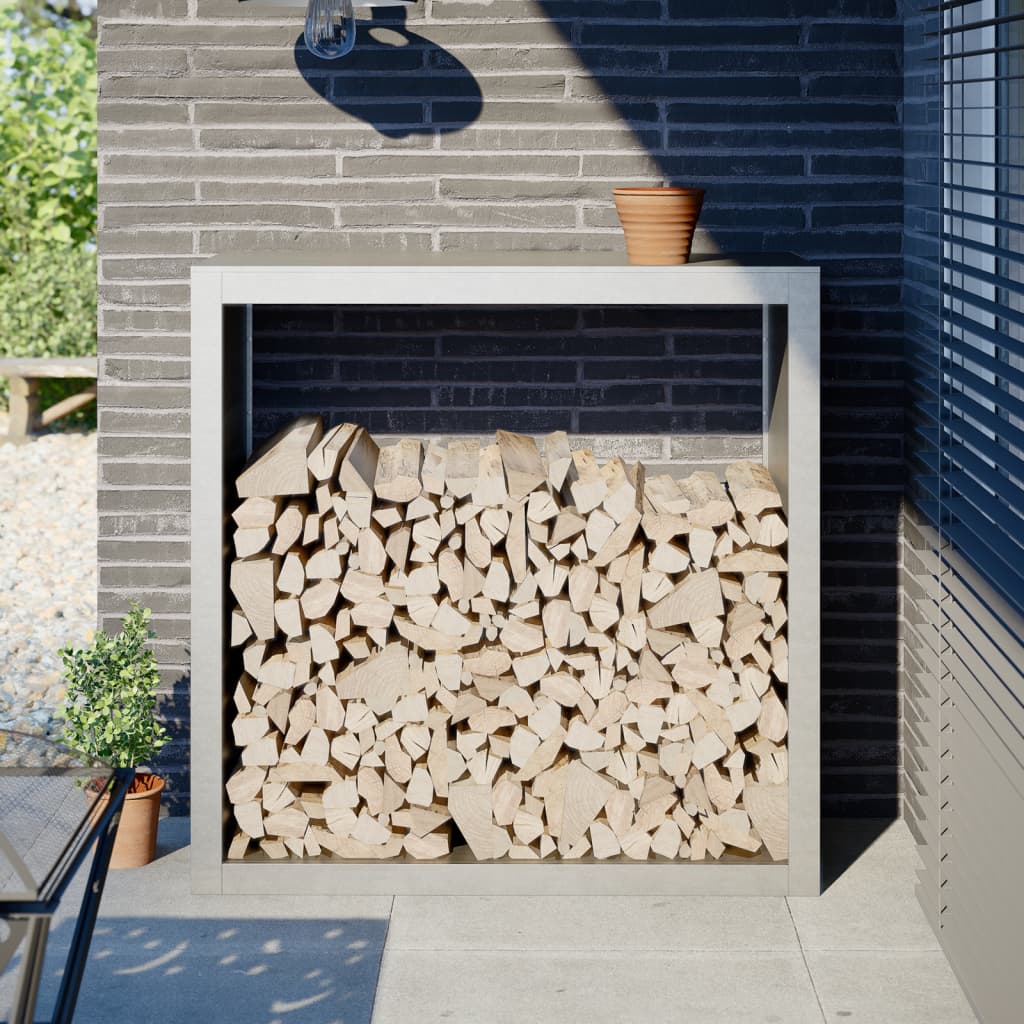 vidaXL Haardhoutrek 100x40x100 cm staal zwart