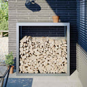 vidaXL Haardhoutrek 100x40x100 cm staal zwart