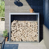 vidaXL Haardhoutrek 100x40x100 cm staal zwart