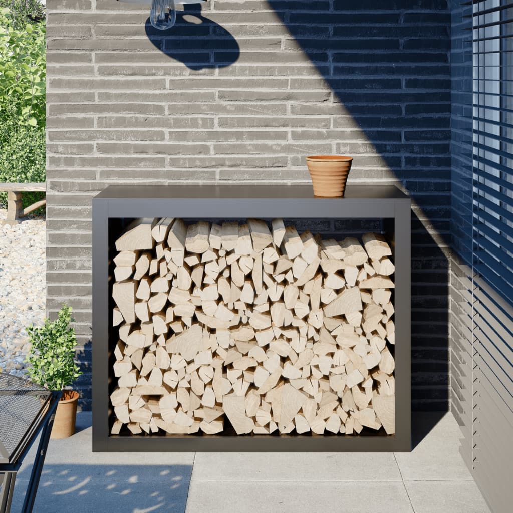 vidaXL Haardhoutrek 100x40x100 cm staal zwart