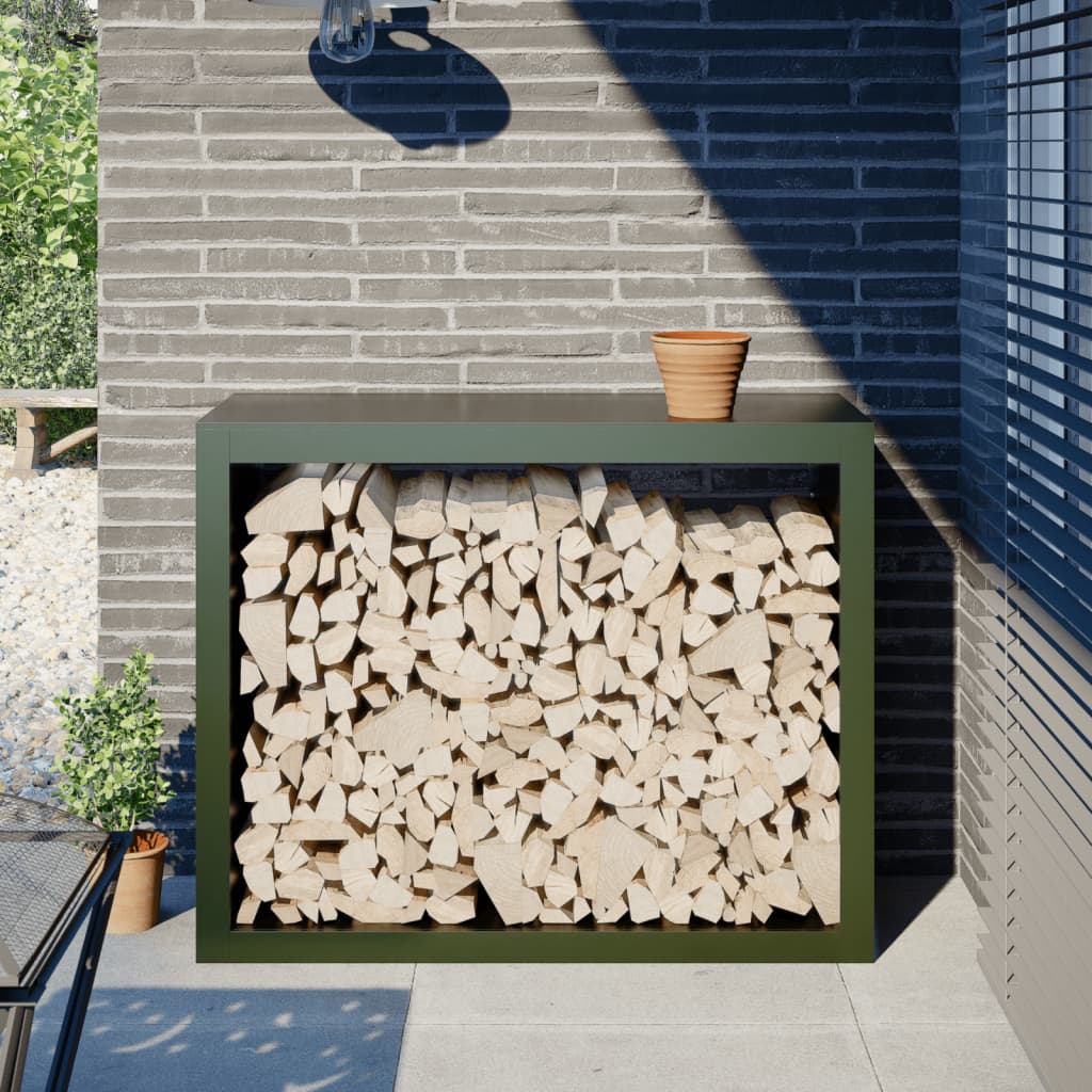 vidaXL Haardhoutrek 100x40x100 cm staal zwart