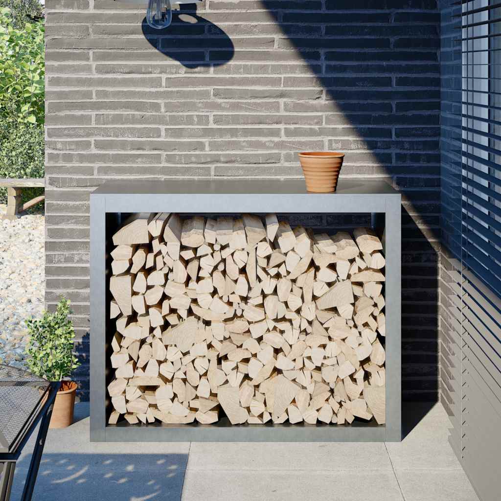vidaXL Haardhoutrek 100x40x100 cm staal zwart