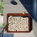 vidaXL Haardhoutrek 100x40x100 cm staal zwart