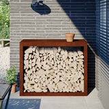 vidaXL Haardhoutrek 100x40x100 cm staal zwart