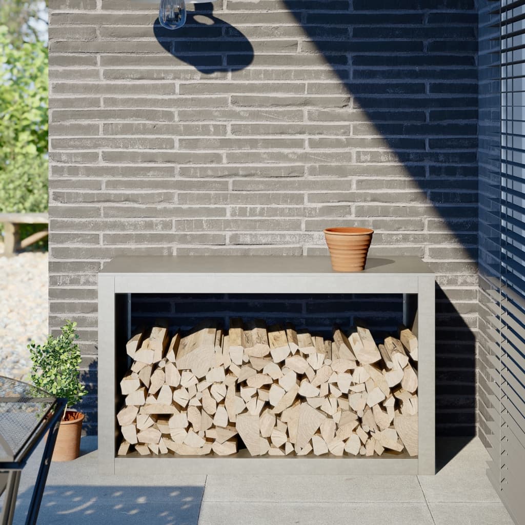 vidaXL Haardhoutrek 100x40x100 cm staal zwart