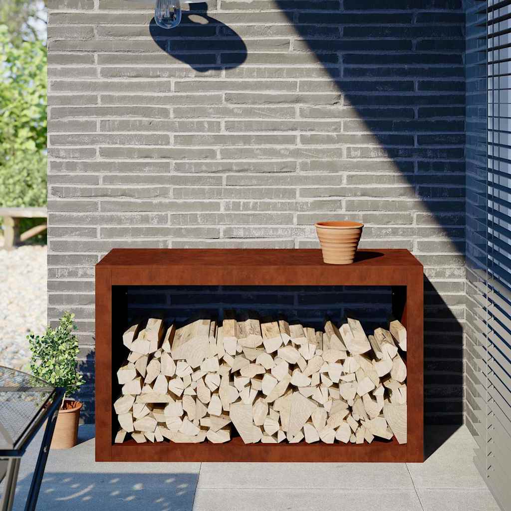 vidaXL Haardhoutrek 100x40x100 cm staal zwart