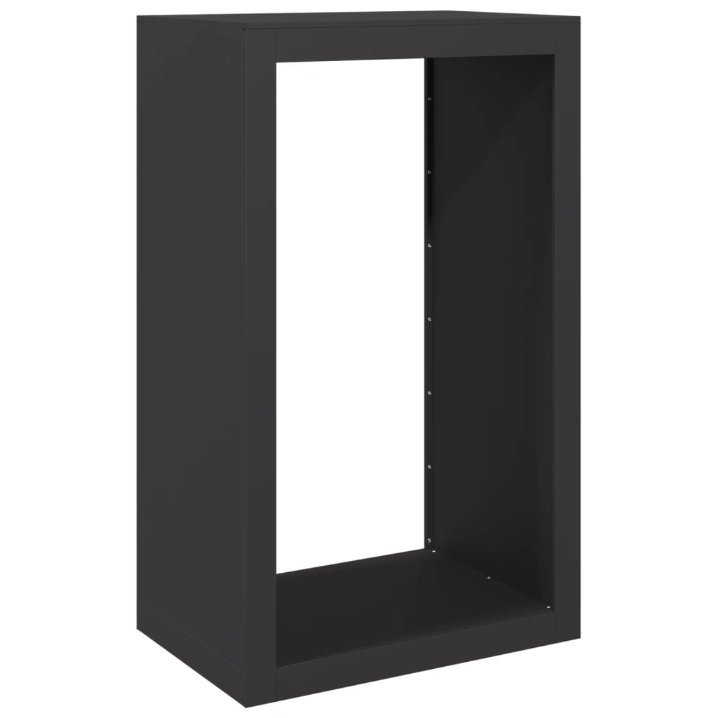 vidaXL Haardhoutrek 100x40x100 cm staal zwart
