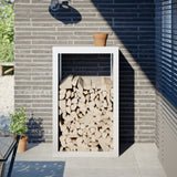 vidaXL Haardhoutrek 100x40x100 cm staal zwart