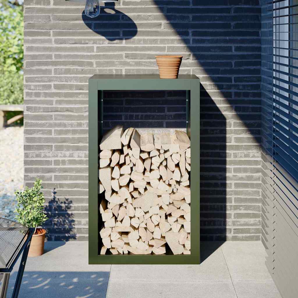 vidaXL Haardhoutrek 100x40x100 cm staal zwart