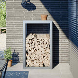 vidaXL Haardhoutrek 100x40x100 cm staal zwart