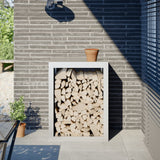 vidaXL Haardhoutrek 100x40x100 cm staal zwart