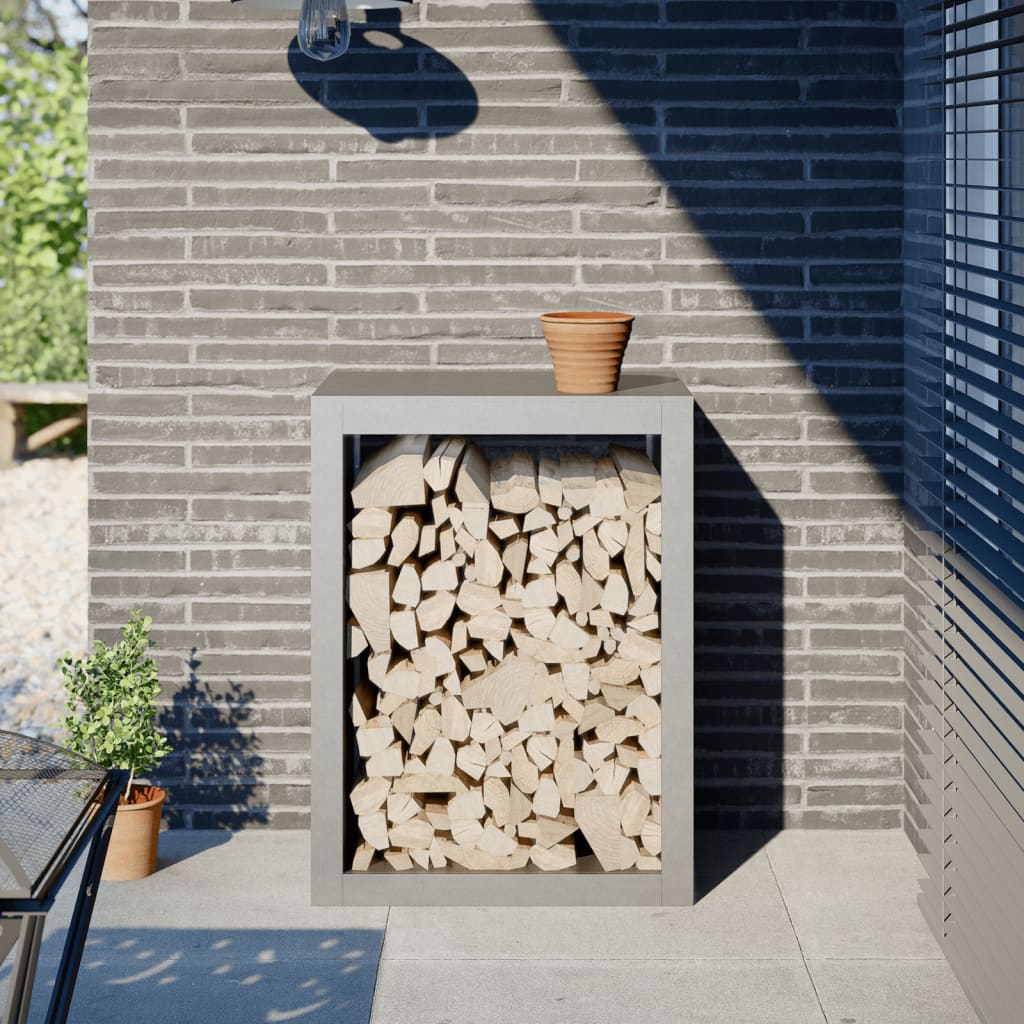 vidaXL Haardhoutrek 100x40x100 cm staal zwart