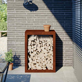 vidaXL Haardhoutrek 100x40x100 cm staal zwart
