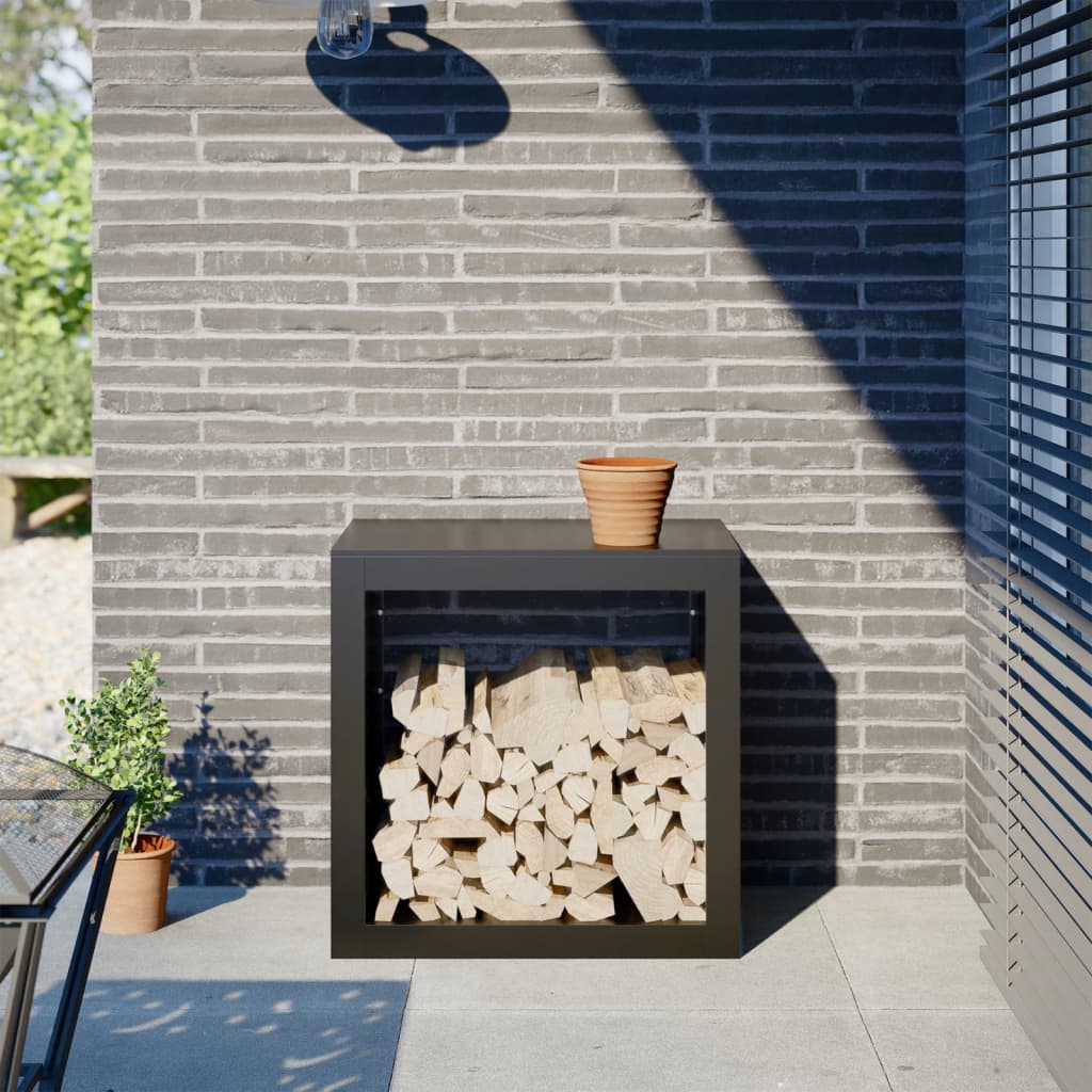 vidaXL Haardhoutrek 100x40x100 cm staal zwart