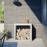 vidaXL Haardhoutrek 100x40x100 cm staal zwart